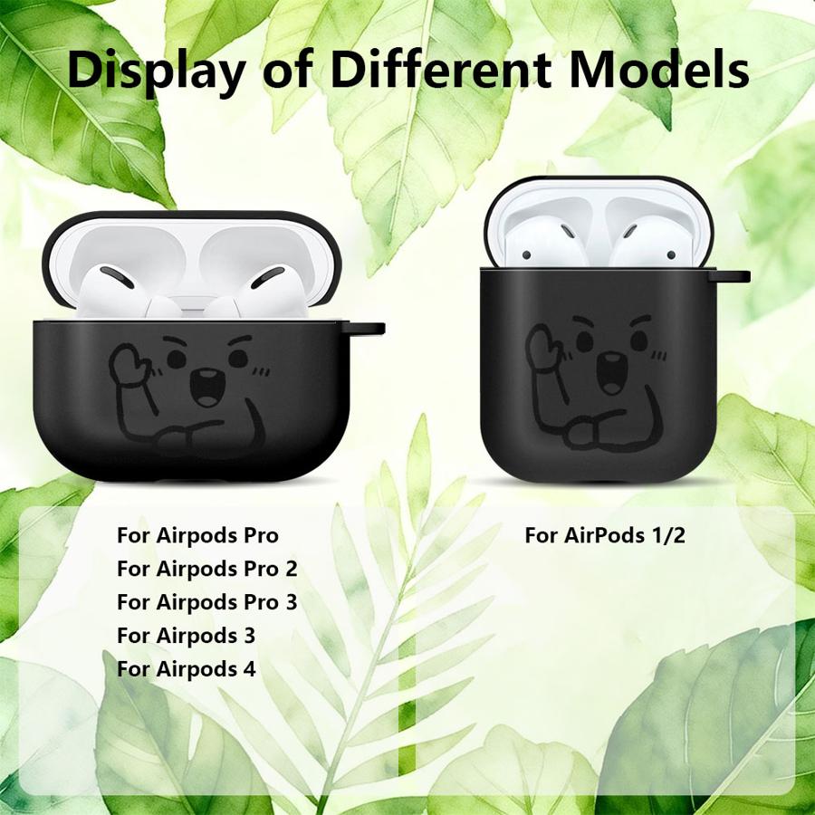 Earphone Cases Cover Case For Airpods 2 3 Pro 4 Pro2 1 Pro3 Simple Happy Expression