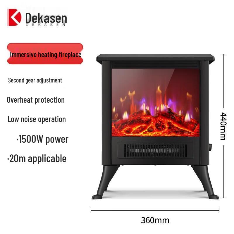 Dekasen 3D Flame Fireplace Heater