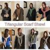 Windproof Triangular Scarf Shawl Thick Shawl Wrap Retro Neck Warmer Scarf