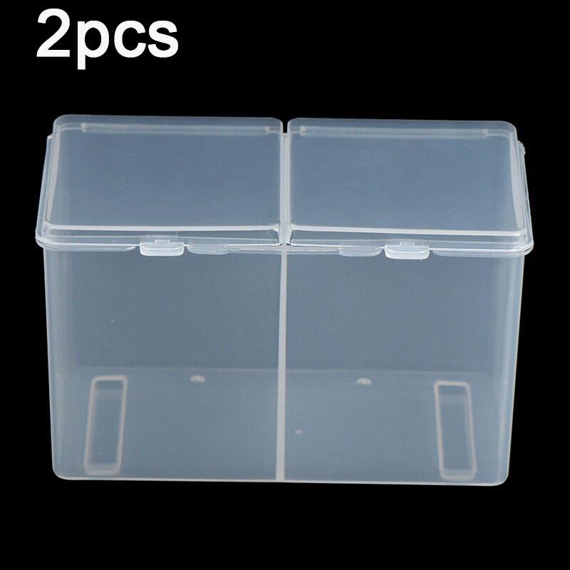 

Двойной ватный диск, коробка для хранения, контейнер для макияжа, многофункциональный ювелирный инструмент для ногтей, пустой футляр 2pcs белый