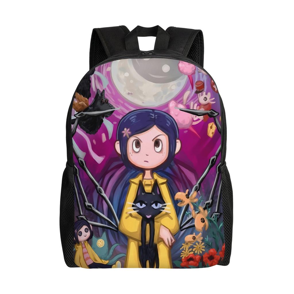 Coraline Portal Anime Backpack Outdoor Backpacks Student Unisex Custom Big High School Bags Fun Rucksack
