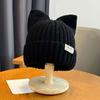 Fashion Cat Ear Hat Cute Beanie Hat Knit Winter Cap Warm Slouchy Crochet Hat For Women Girls Ski Cycling Snowboard Travel
