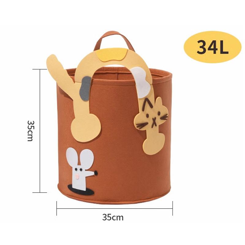 

Felt Laundry Basket Large Capacity Storage Box for Home Clothes Organizer Portable Box For Living Room Bedroom Closet