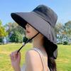 Summer large brim women's shawl sun protection hat women's new sun hat neck protection UV protection sun hat