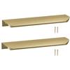 Modern Edge Furniture Handle Aluminum Matte Gold 212 Mm 2 Pieces