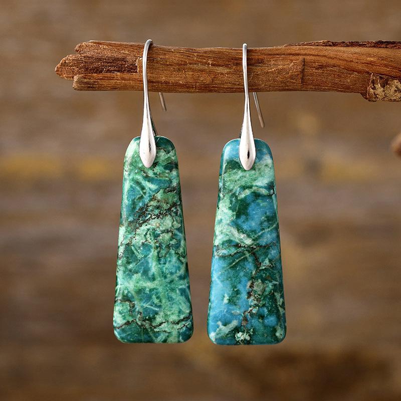 

High quality bohemian natural stone earrings earrings light luxury fashion jewelry