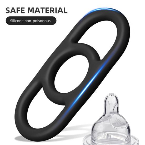 Stretchable Penis Delay Ring Waterproof Silicone Ejaculation Sex Dildo Ring for Bedroom