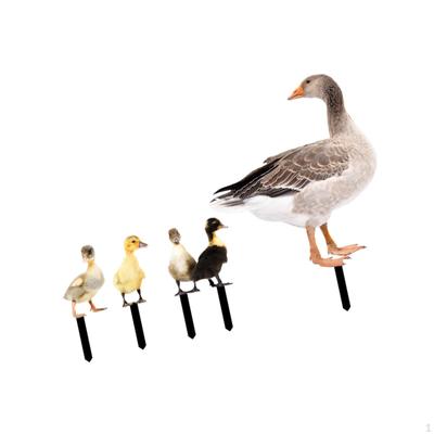 4x Ente Tier Statue Stakes, Garten Dekorative, Wetterfeste, Ornament für