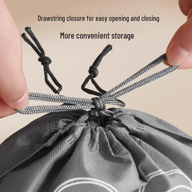 Staubdichter & Feuchtigkeitsabweisender Schuhaufbewahrungsbeutel mit Kordelzug - Reise- & Studentenwohnheim-Organizer