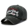 Vintage Washed Distressed Summer Travel Sun Protection Hat Embroidered Retro Letters Baseball Cap For Outdoor Activities