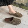 Fashion Spring New Style Flat Shoes Women's Fashion Round Head Deep Mouth Rivet Soft Sole Anti-slip Wear-resistant Flat Shoes