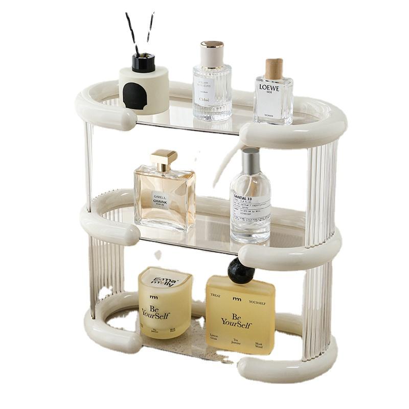 Acrylic Perfume Storage Organizer Rack Multi-layer Doll Display Stand Holder Transparent Desktop Entryway Storage Box Organizer