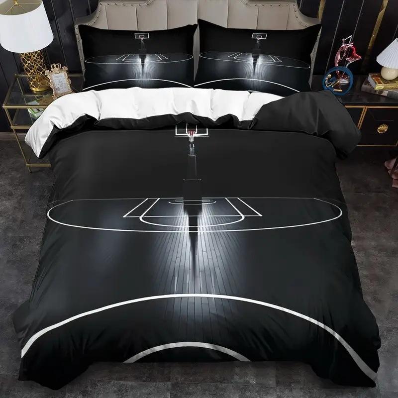 Basketball quilt cover bedding sports theme 3D digital printing three or four-piece set
