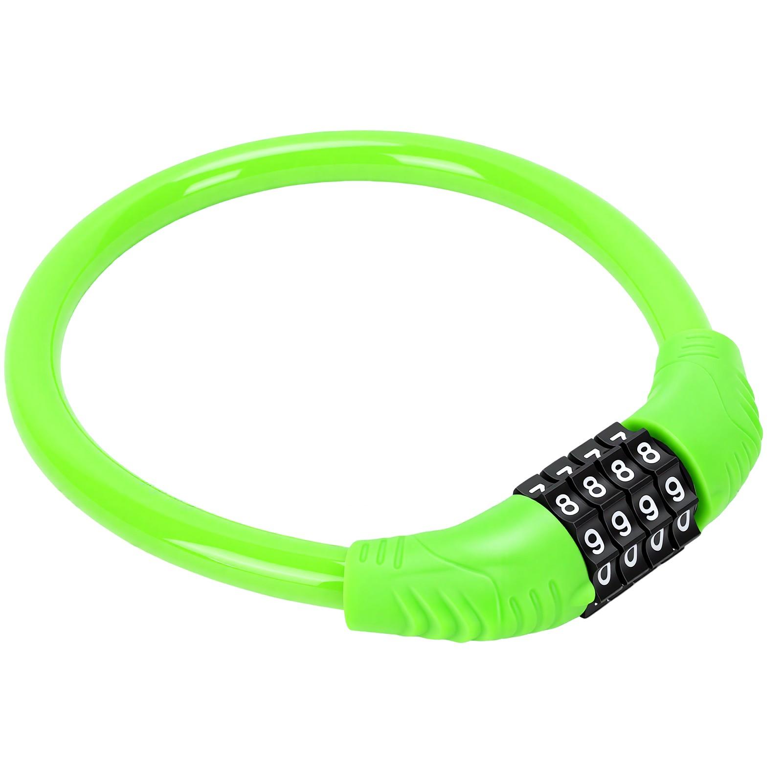 Bike Lock Cable 4 Digit Combination Resettable Heavy Duty Anti Theft Security Bike Lock for Electric Bike Scooter