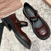 Fashion Spring 2025 Women's Mid Heels Shoes Mary Jane New Style Concise Comfortable Soft Shoes Trend Versatile Women Shoes