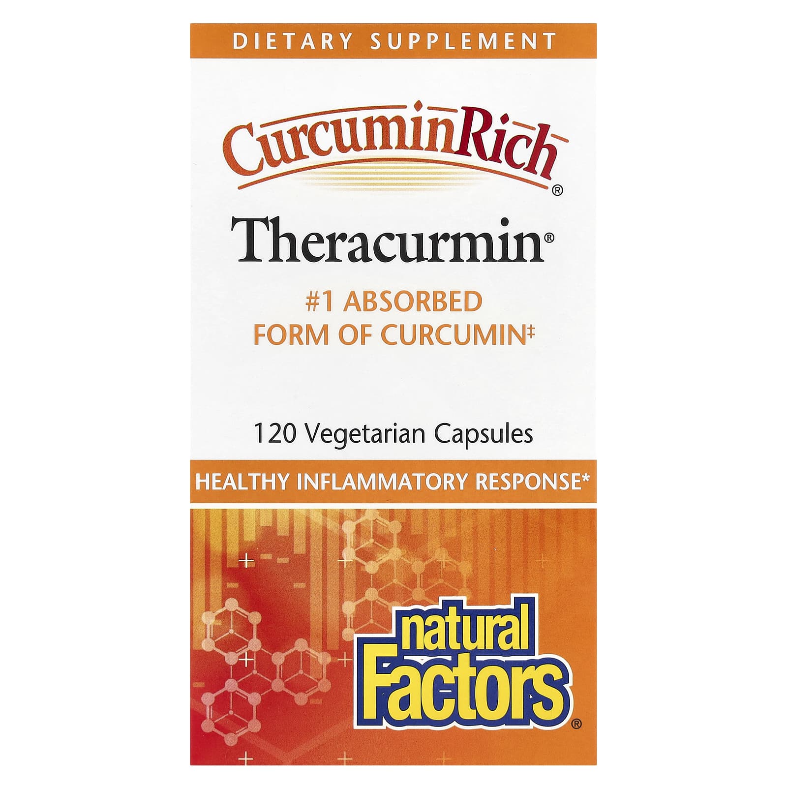

Natural Factors, CurcuminRich, Theracurmin, 120 овочевих капсул