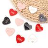 5pcs Alloy Heart Enamel Charms Colorful Romantic Letter Charms Pendant For Valentine's Day DIY Jewelry Making Necklace Bracelets