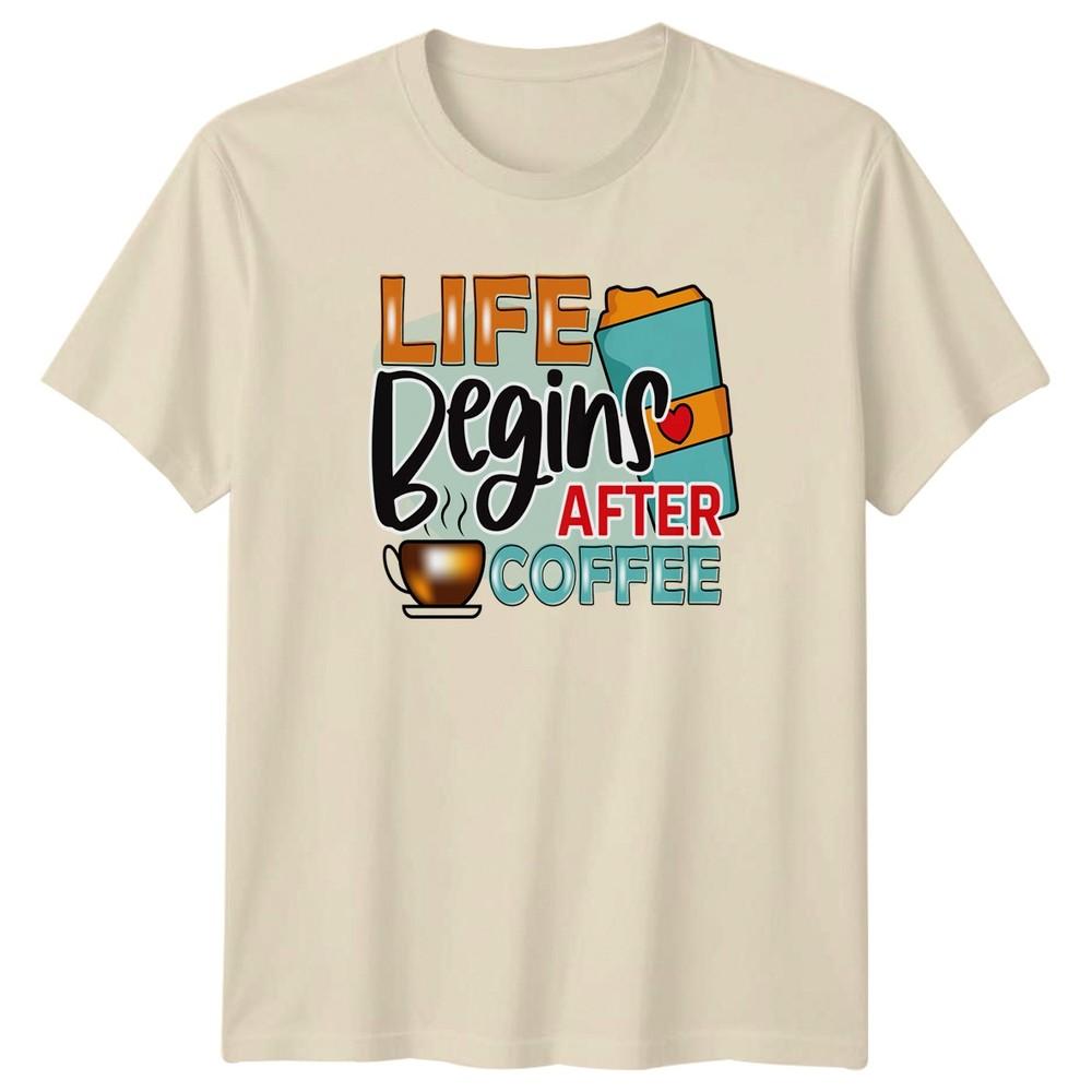 Life Begins After Coffee TShirt Caffeine Lover Coffee