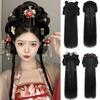 Vintage Headwear Hanfu Wig Headband Long Hanfu Cosplay HairPieces Chinese Ancient Wig  Women