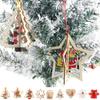 Pentagram Christmas Wooden Ornaments 2D/3D Merry Christmas Wooden Pendant Colorful   DIY