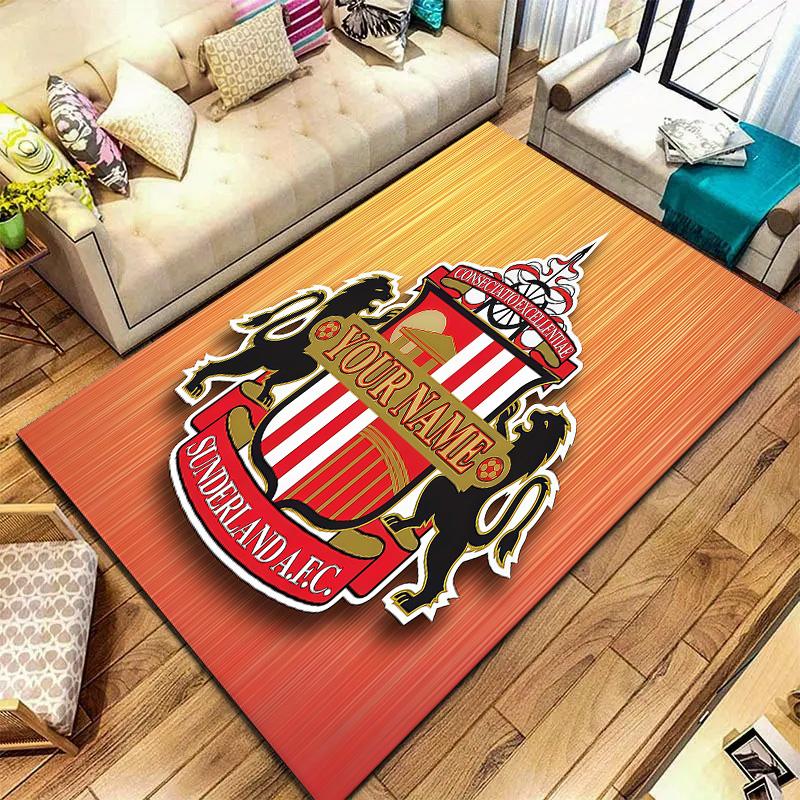 Sunderland Association Football Club Custom Name Carpet Rug For Living Room Bedroom Home Sofa Decoration Kids Play Nonslip Floor Mat
