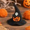 Lightweight Pet Headgear Halloween Cat Witch Hat, Fun Hat with Adjustable Elastic Strap, Cartoon Ghost Pumpkin Bat Skull for Cats Small Dogs