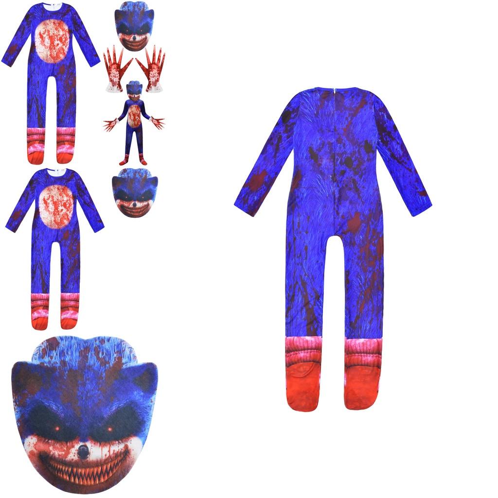 Sonic The Hedgehog Kids Cosplay Costume Jumpsuit Perfect For Halloween And Parties
