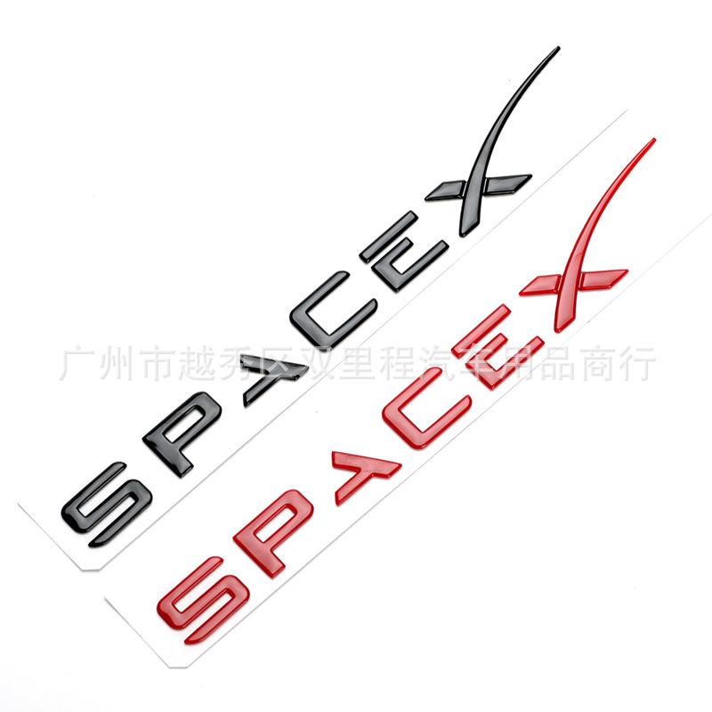 For Tesla Model 3 Y S X DUAL MOTOR Emblem 3D SPACX emblem Accessories Underlined Letters Logo Performance Badge Trunk Sticker
