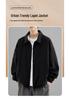 Men's Retro Workwear Jacket - Thin, Loose, Versatile Lapel Top for Spring/Autumn