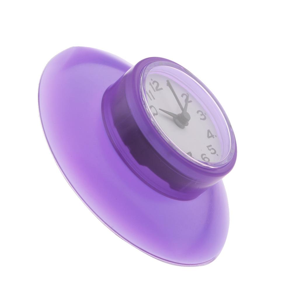 

Мини Водонепроницаемые Часы для Ванной Водонепроницаемые Кухонные Часы для Ванной Душа с Присоской Мини Настенные Часы Настенные Часы фиолетовый