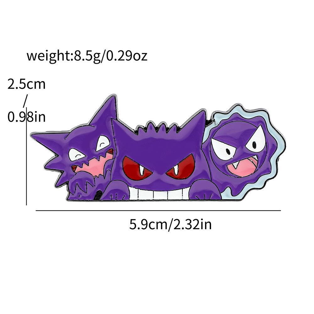 Мультяшная Креативная Личность Покемон Металлическая Значок Покемон Покемон Генг Гуй Сплав Брошь