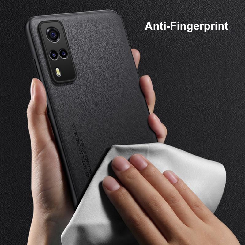 Luxury PU Leather Case For Vivo Y53S 4G Back Cover Matte Silicone Shockproof Full Protection Phone Case For Vivo Y31 Y51 2020