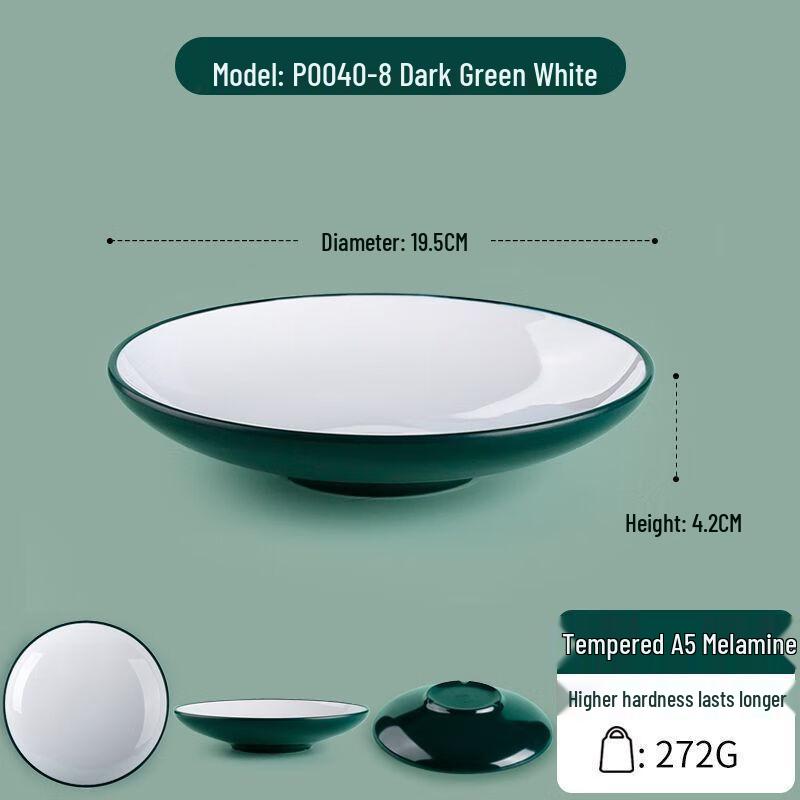 

Jijun Melamine Serving Plate for Braised Pork & Buns 8 inches