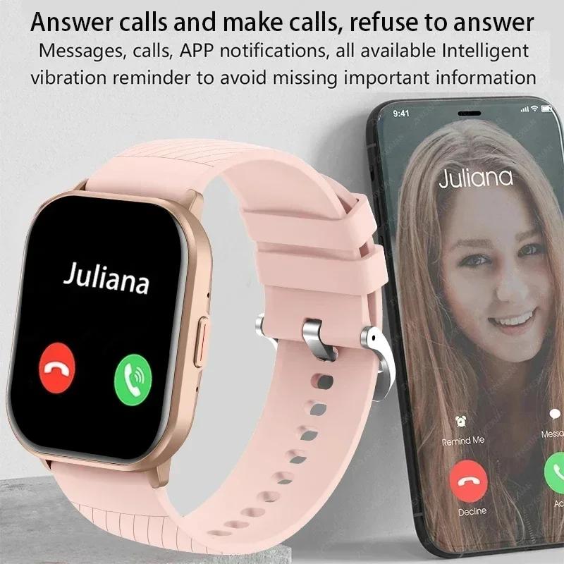 New For iPhone Android Smart Watch Men Women Heart Rate Blood Pressure Fitness Tracker Bluetooth Call Smartwatch Man