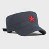 Four Seasons Cotton Camouflage Sun Hat with Star Embroidery - Unisex Flat Top Design