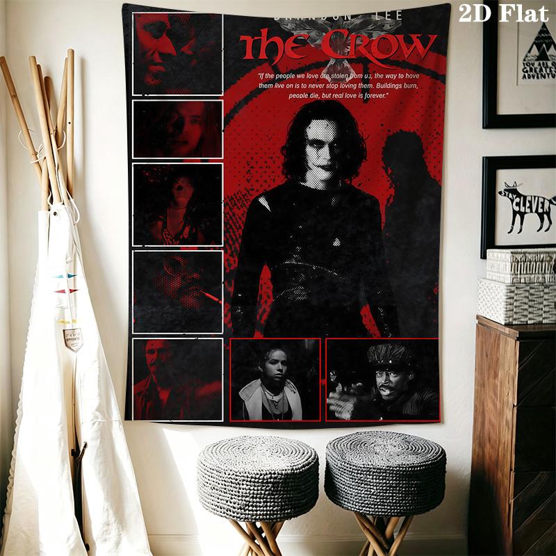 The Crow Movie Poster Tapestry Tapestry Wallmounted Background Cloth Wall Covering Decoration Background Cloth Atmospheric Background Cloth