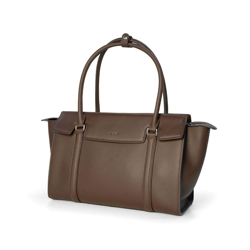 

Кожаная наплечная сумка женская новая сумка-тоут большой вместимости сумка для поездок на работу повседневная простая универсальная сумка под мышкой сумка из коровьей кожи 30*12*20cm темно-коричневого