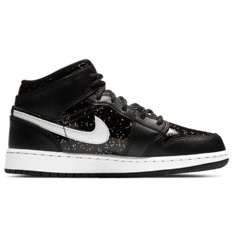 (GS) Air Jordan 1 Mid SE 'Black Glitter' Kids' AV5174-001