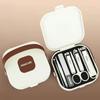 Portable Durable  Anti-Splash Nail Clipper Set Hand in Hand with ManicureTools Nail Clippers Protection Tool Manicure 7Sets