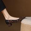 Fashion 2025 New Spring Genuine Leather Shoes Leisure Style Round Toe Med Heels Pumps Women Shoes Fashion Ladies Shoes