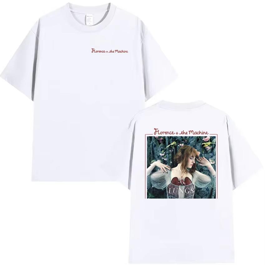 British Band Florence The Machine Tour 2026 Graphic Tshirts Unisex Womens Aesthetic Vintage pure Cotton T Shirt Streetwear