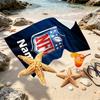 Custom Name Personalized NFL Print Beach Towel, for Trip Camping Beach Party Home Decor, Birthday Gift for Family & Friends