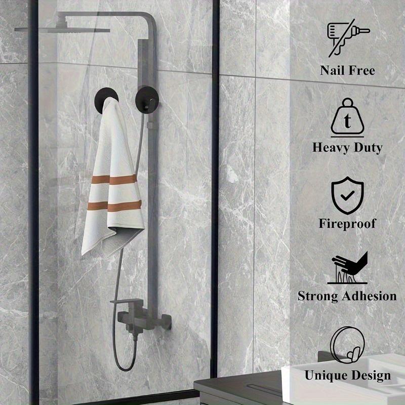 2/4pcs Stainless Strong Adhesive Wall Hook Sticker Hanging Coat Rack Clothes Hanger Shower Robe Hook Kitchen Bathroom Towel Hook