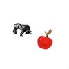 Modern Resin Bull And Ceramic Sculpture Ornament Abstract Collectible Figurine for Entryway Tabletop