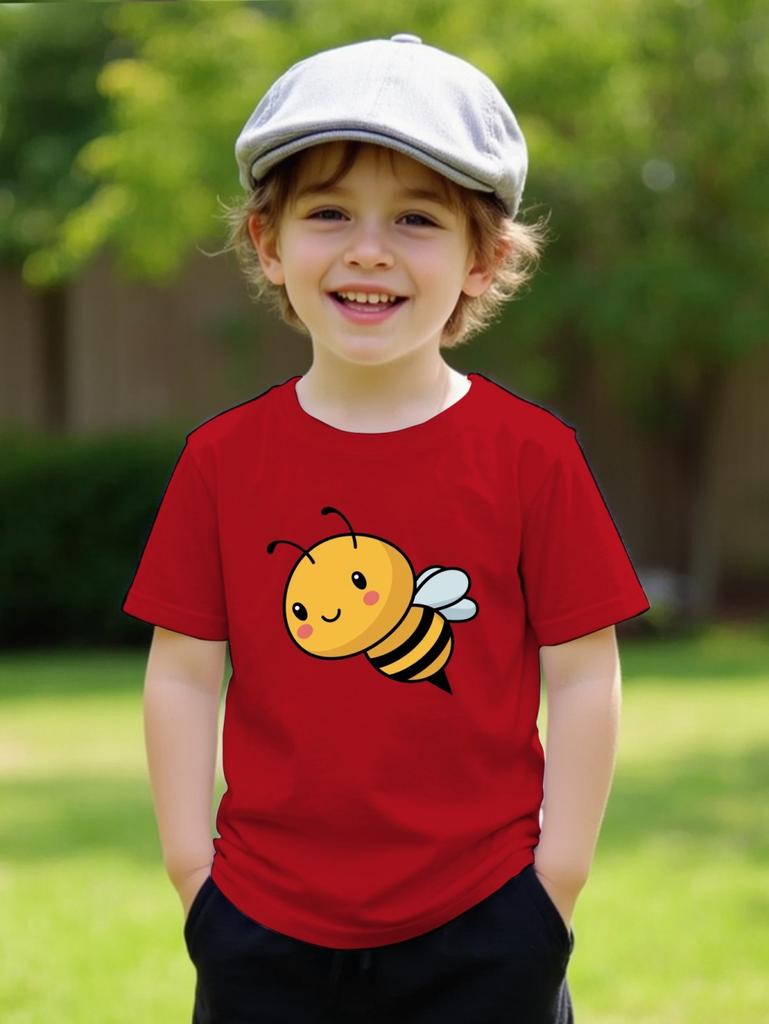 Nuovi Animali T-shirt a Maniche Corte Ape Carina Stampa 3D Abbigliamento Casual Comfort T-shirt per Esterni T-shirt Asciugatura Rapida per Bambini