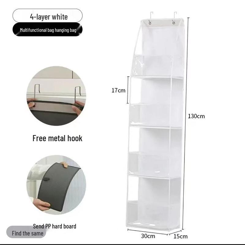 Wall-Mounted Multi-Pocket Organizer - Multi-Layer Storage Bag for Dorms and Homes