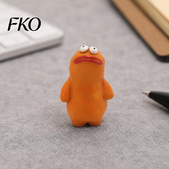 Creative Office Decoration Cute Ugly Mud Figure Desktop Decoration, Funny Resin Cartoon Personality Decor Statue, Hand-Painted Tabletop Sculpture for