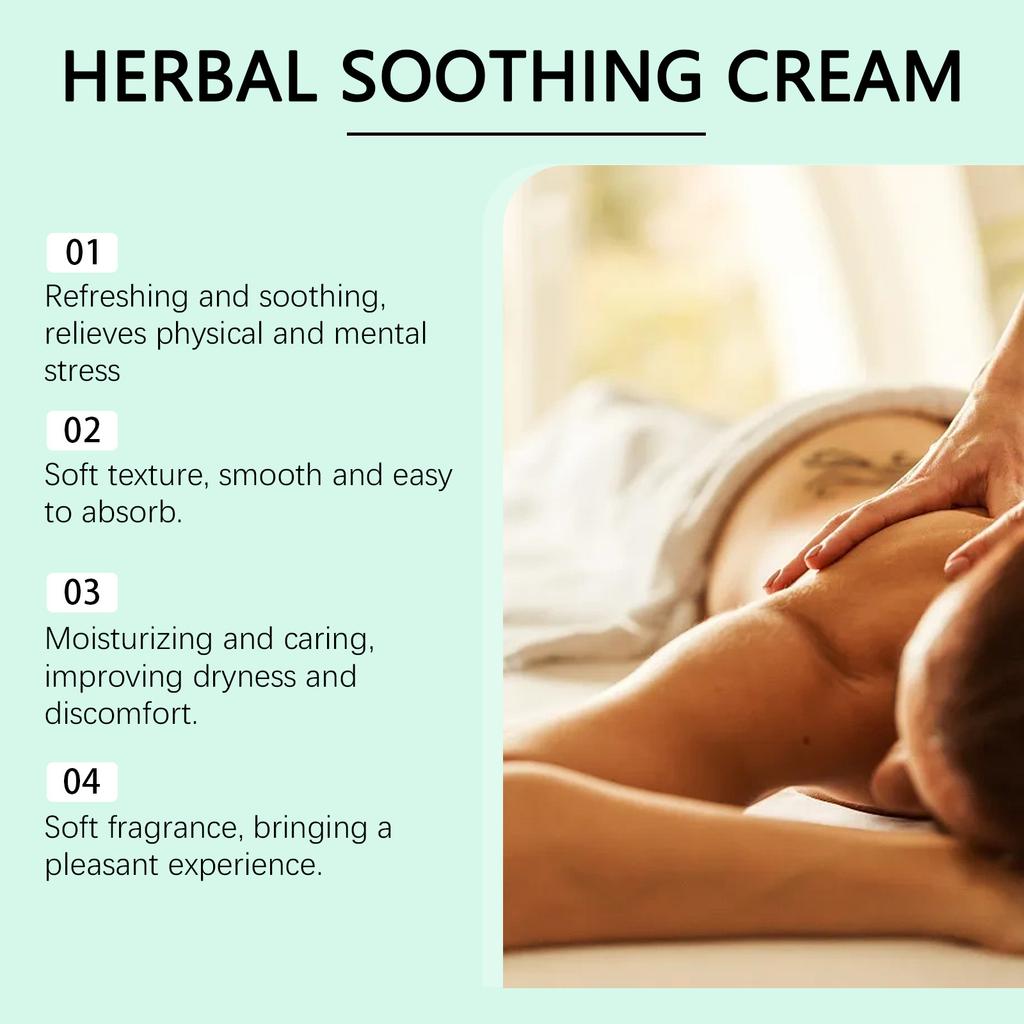 XIMONTH Herbal Soothing Balm Neck Shoulder Care with Mint Essence Moisturizing Cream 50g Muscle Relief