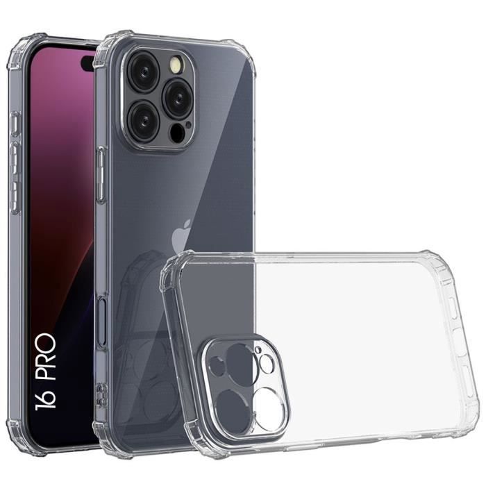 Coque de protection - BOOLING - pour iPhone 16 Pro - Silicone - Transparent - Antichoc - Slim