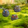 Owl Coffee Capsule Holder Stand 3pcs Resin Desktop Decor